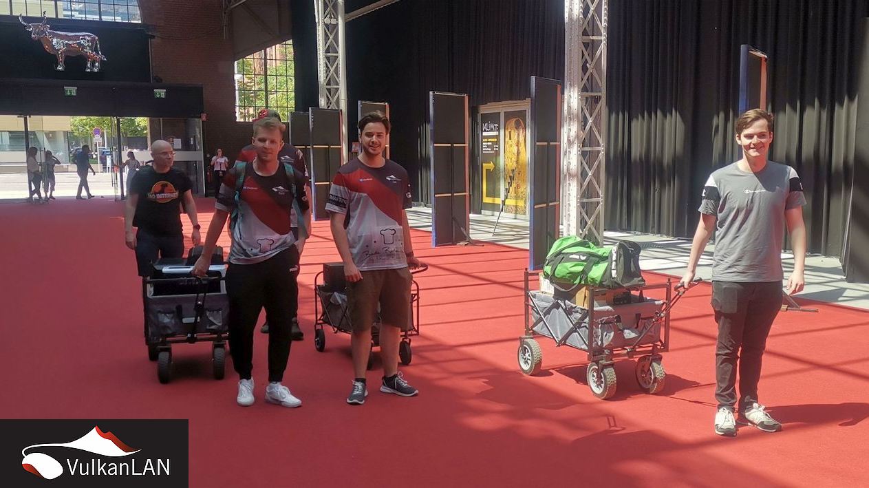 RedBull pLANet one Einlass esportteam ankunft